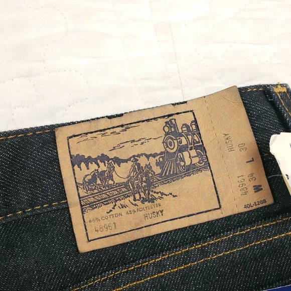 NWT Sears Toughskins Tough Skins Blue Jeans Size 29x28 Measure 28x28 Deadstock - Picture 9 of 12